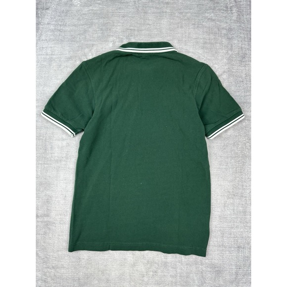 Fred‎ Perry Shirt Men Small Green Twin Tipped M1200 Short Sleeve Cotton Pique - Picture 7 of 11